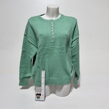 Dámsky pletený sveter Jiraewh veľ. L zelený