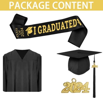 Raveparty Graduate Talar s klobúkom, promočný talár, promočný talár, doktorandský klobúk, Akademický
