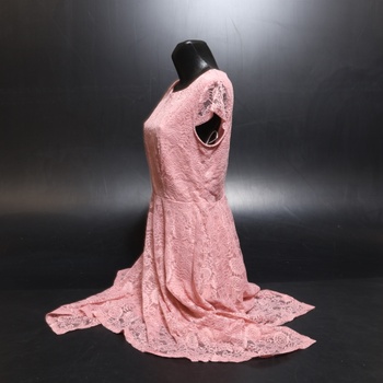 Dámské šaty BeryLove BLP7006-P růžové vel. L