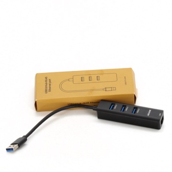 USB černý rozbočovač Ablewe EA-02BK 