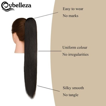 Cybelleza prodlužovací cop do culíku Příčesek do culíku Rovný dlouhý dráp Clip in Prodlužování