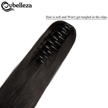 Cybelleza prodlužovací cop do culíku Příčesek do culíku Rovný dlouhý dráp Clip in Prodlužování