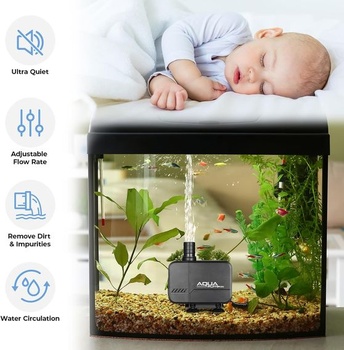 Ponorné vodné čerpadlo 45 W, akvarijné čerpadlo 3000 l/h, nastaviteľný prietok, obojživelné