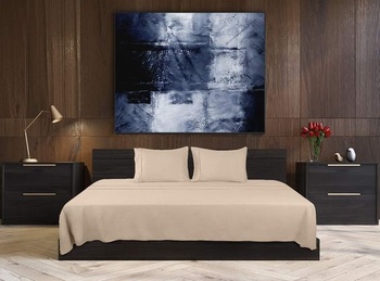 Utopia Obliečky 4dielna sada prestieradla 135x190 cm, béžová - polyesterové mikrovlákno, 1