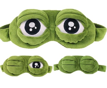 3D Frog Spící Eye Mask Kids, BetterJonny Fluff Cartoon Frog…