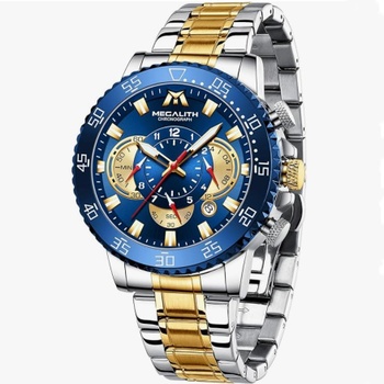 Pánské hodinky Megalight 8226 zlatá-modrá