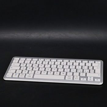 Káblová biela klávesnica Qulose