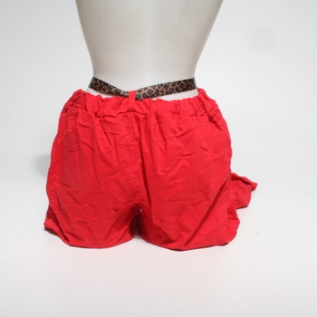 Dámské moderní kalhoty červené barvy