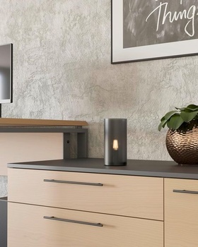 Nočná lampa EGLO Geo, elegantná sklenená stolná lampa, dekorácia do izby spálne, valcová lampa do