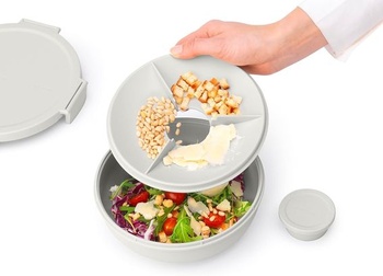 Brabantia - Make & Take Miska na šalát 1,3 l - Vyberateľná vložka - Bezpečné zacvaknutie - Netesnosť