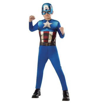 Kostým Rubie's-Children's Captain America OPP (610759-S), vícebarevný, S (3-4 roky)