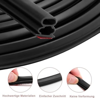 Tesniaca páska na tesnenie dverí, samolepiaca 12 mm (Š) x 12 mm (H) / 6 m (D), tesnenie zárubne,
