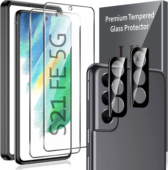 LK [2+2 kusy ochranné fólie kompatibilní s tvrzeným sklem Samsung Galaxy S21 FE 5G, 2 kusy ochranné