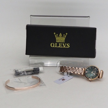 Analogové růžové hodinky OLEVS 