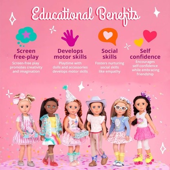 Glitter Girls Doll Astrid – Pohyblivá 36 cm panenka s oblečením pro panenky, doplňky a dlouhými