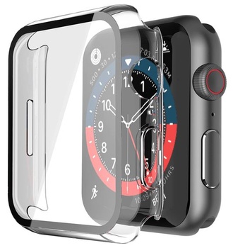 Misxi Hard Case with Glass Screen Protector Kompatibilní s Apple Watch Series 9 (2023) Series 8