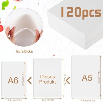 60 listov akvarelového papiera 300g, akvarelový blokový maliarsky papier akvarel vodovej farby kvasový