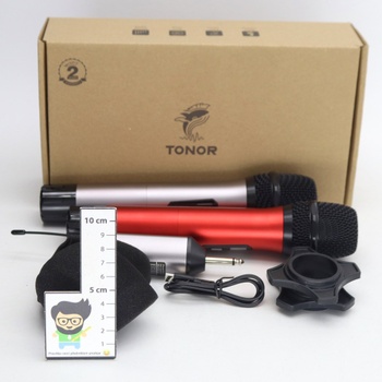 Bezdrôtový mikrofón Tonor TW630 červ + striebor