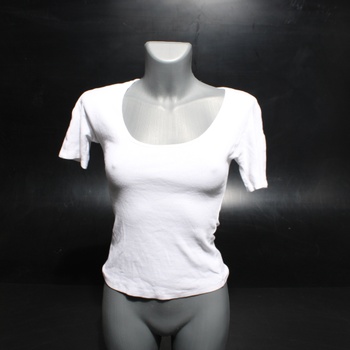 Bílé dámské tričko ZARA s krátkým rukávem