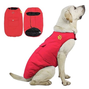 DoggieKit Náklady na chladné počasí pro psy, oboustranná voděodolná teplá psí bunda Vesta Zimní