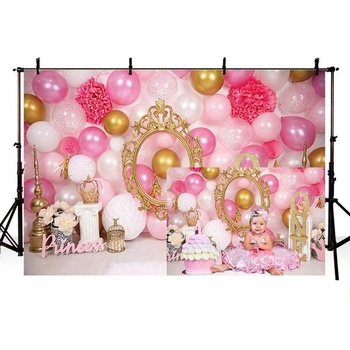 MEHOFOND Narodeninová oslava pre dievčatá Ružové balóniky Darčeky Roztomilá princezná Dievčatko