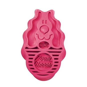 KONG – ZoomGroom – Kefka na starostlivosť o psy a šampóny – Pre veľké psy (červená)