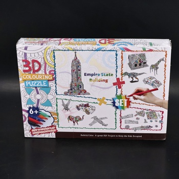3D puzzle pro děti k vybarvení Gimsan