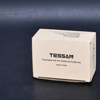 Dvojitá zásuvka, vícenásobná zásuvka TESSAN 5v1, 3cestný zásuvkový adaptér se 2 zásuvkami USB,