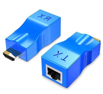 HDMI extender, HDMI na RJ45 síťový extender přijímač a vysílač opakovač přes Cat 5e / 6 1080p s
