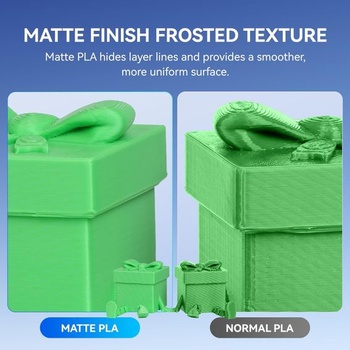 JAYO Matný PLA filament 1,75 mm, 3D tiskový filament PLA matný 1,1 kg, úhledně navinutý filament,