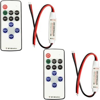 LITAELEK 2ks RF diaľkový ovládač LED pásku DC 5V-24V 5A LED…