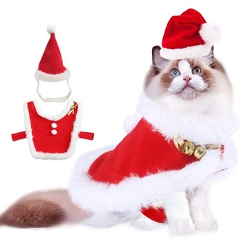 Vánoční kostým Vanansa pro kočku, sada vánočních pelerínů…