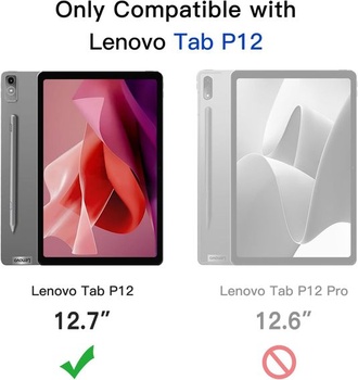 JETech Screen Protector pre Lenovo Tab P12 (12,7 palca, model 2023), 9H Tempered Screen Protector,