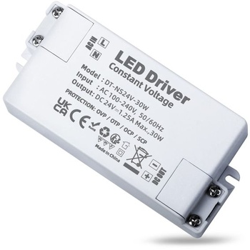 LED transformátor 24V 30W, LED driver 1,25A, LED napájací transformátor 230V až 24V, LED