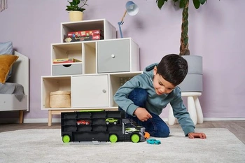 Dickie Toys - Carry & Store Transporter - vozítko pro uskladnění 28 autíček, z toho 4 autíčka