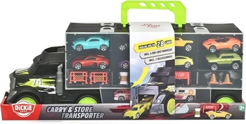 Dickie Toys - Carry & Store Transporter - vozítko pro uskladnění 28 autíček, z toho 4 autíčka