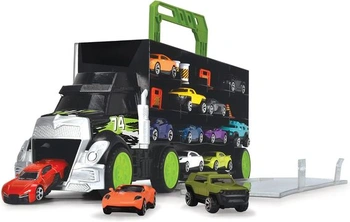 Dickie Toys - Carry & Store Transporter - vozítko pro uskladnění 28 autíček, z toho 4 autíčka