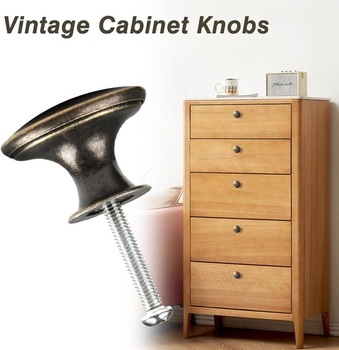 TsunNee 24ks Vintage knoflíky na skříňky, elegantní knoflíky na zásuvky, starožitné bronzové