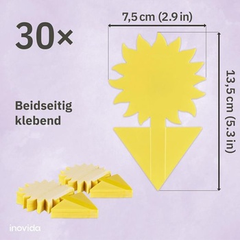 Žlté nálepky pre komáre: 30 žltých nálepiek pre izbové rastliny bez insekticídu – Boj proti