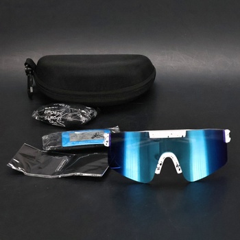 Cyklistické brýle Suoso UV 400 bílé