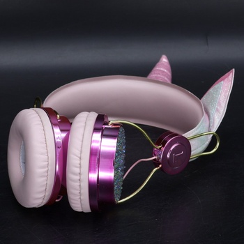 Bezdrátová sluchátka JYPS Unicorn pink