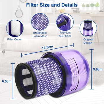 âLaukowind Filter pre Dyson V11 SV14 V15 Series SV22, 4 kusy náhradných filtrov pre Dyson V11