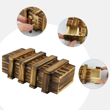 Coriver Magic Dárková krabička, Dárkové balení Puzzle Box Puzzle Box se 2 tajnými přihrádkami,