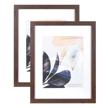Obrazové rámy Scholar Tree z orechového dreva, 35,6 x 27,9 cm, 2 kusy, drevené obrazové rámy pre