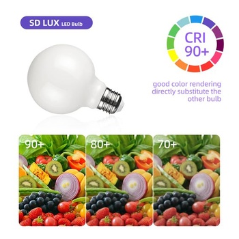 SD LUX G80 LED Globus Edison žiarovka 8W 1000lm Equi100W E27 2200K 3 ks G80-biela 3 ks