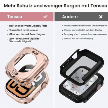 Vodeodolné púzdro 2 v 1 pre Apple Watch Series 11/10 46 mm, originálne ružovo-zlaté, 46 mm, 11/10
