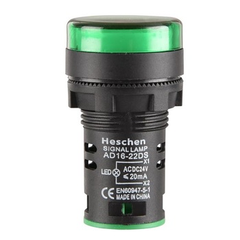 Heschen AD16-22D/S LED 24V DC 20mA zelená 5 kusov