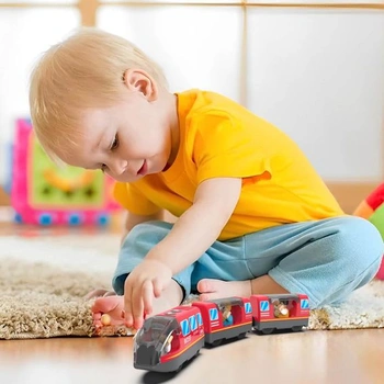 Elektrická drevená vláčikodráha LiRiQi pre deti, na batérie, kompatibilná s Thomasom Brio, darčeková