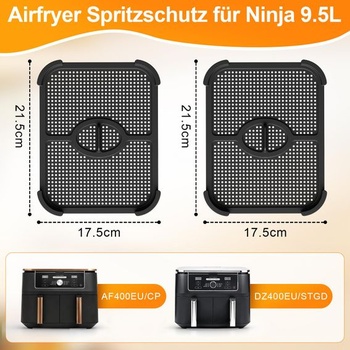 Ochranný kryt proti stříkající vodě pro horkovzdušnou fritézu Ninja Dual Zone 9,5l AF400EU/ DZ400EU