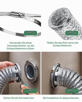 Hadicové svorky JatilEr 50-70 mm, 8 kusov Nastaviteľné hadicové svorky 8 ks 50-70 mm